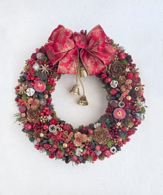 ＜Atelier Maison Deco＞＜Ａｔｅｌｉｅｒ　Ｃｅｄａｒ　Ｒｏｓｅ＞木の実とりんごのリース